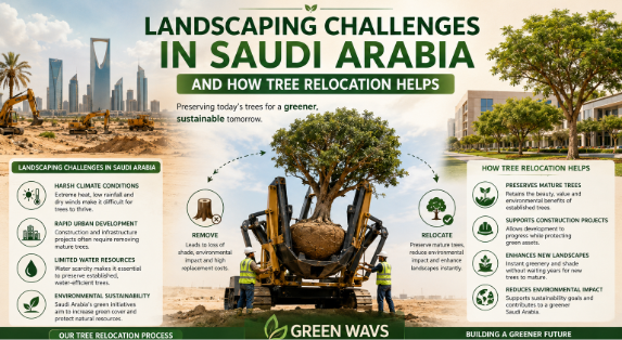 Landscaping Challenges in Saudi Arabia and How Tree Relocation Helps